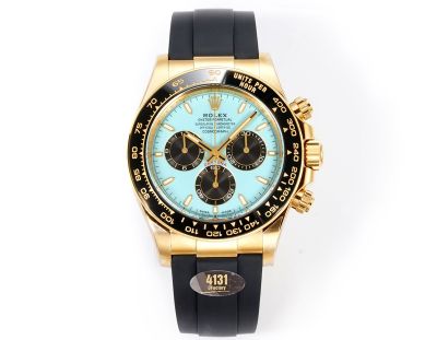Rolex Daytona 904L Steel 40mm 4131 Movement Ceramic Blue Face Oysterflex Watch